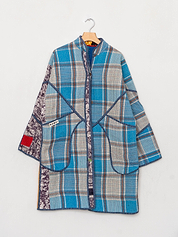 The Sai Quilted Patchwork Kantha Coat