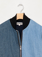 The Veda Denim Bomber Jacket - Medium