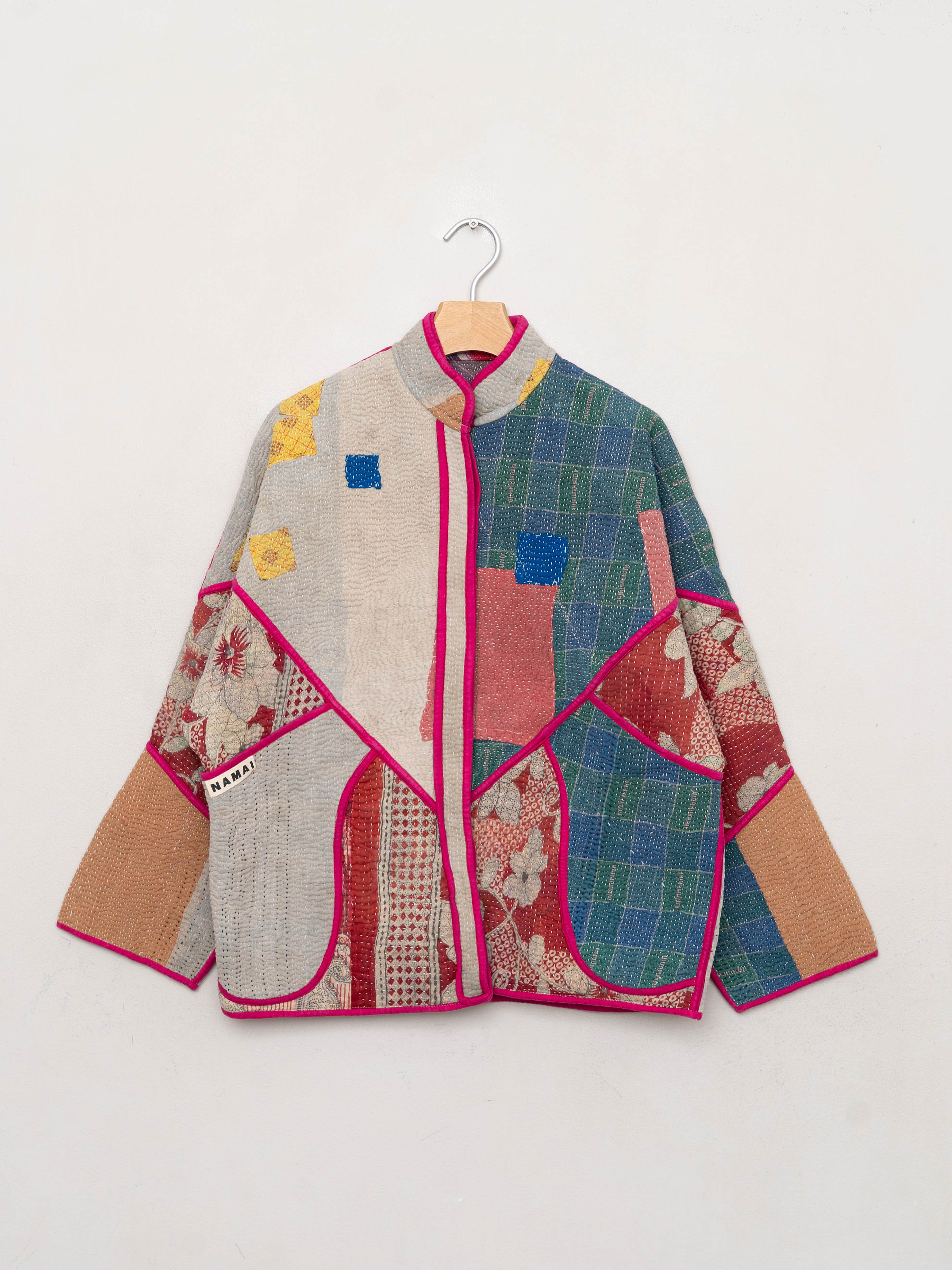 The Ladhiya Quilted Patchwork Kantha Jacket