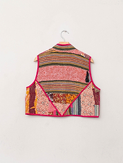 The Kaira Quilted Patchwork Kantha Vest