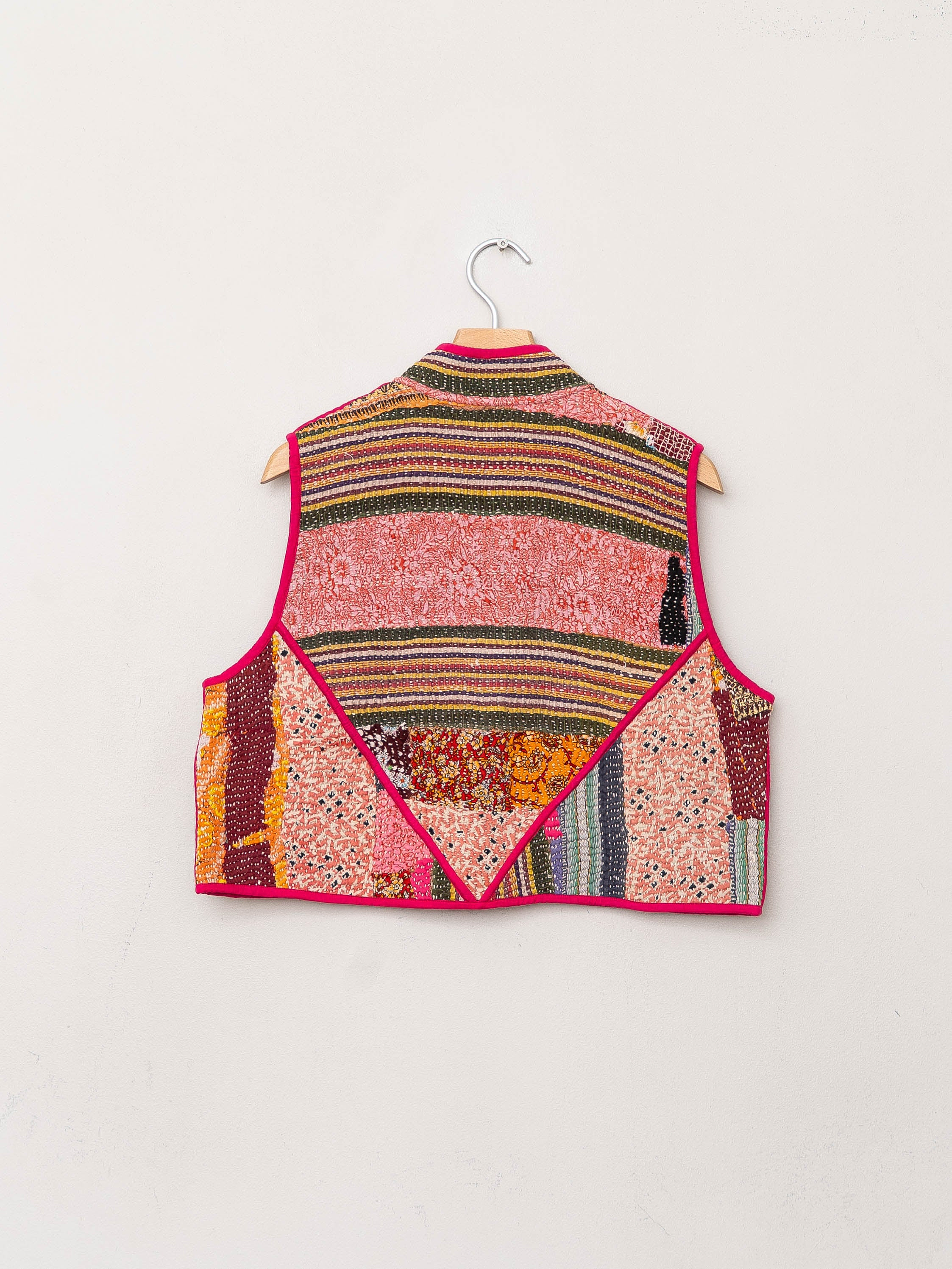 The Kaira Quilted Patchwork Kantha Vest