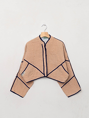 The Kaira Cropped Patchwork Ralli Quilt Jacket
