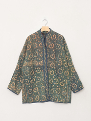 The Narmada Quilted Indigo Kantha Jacket