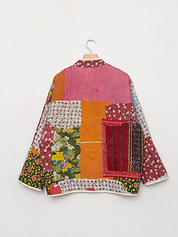 The Ladhiya Quilted Patchwork Kantha Jacket