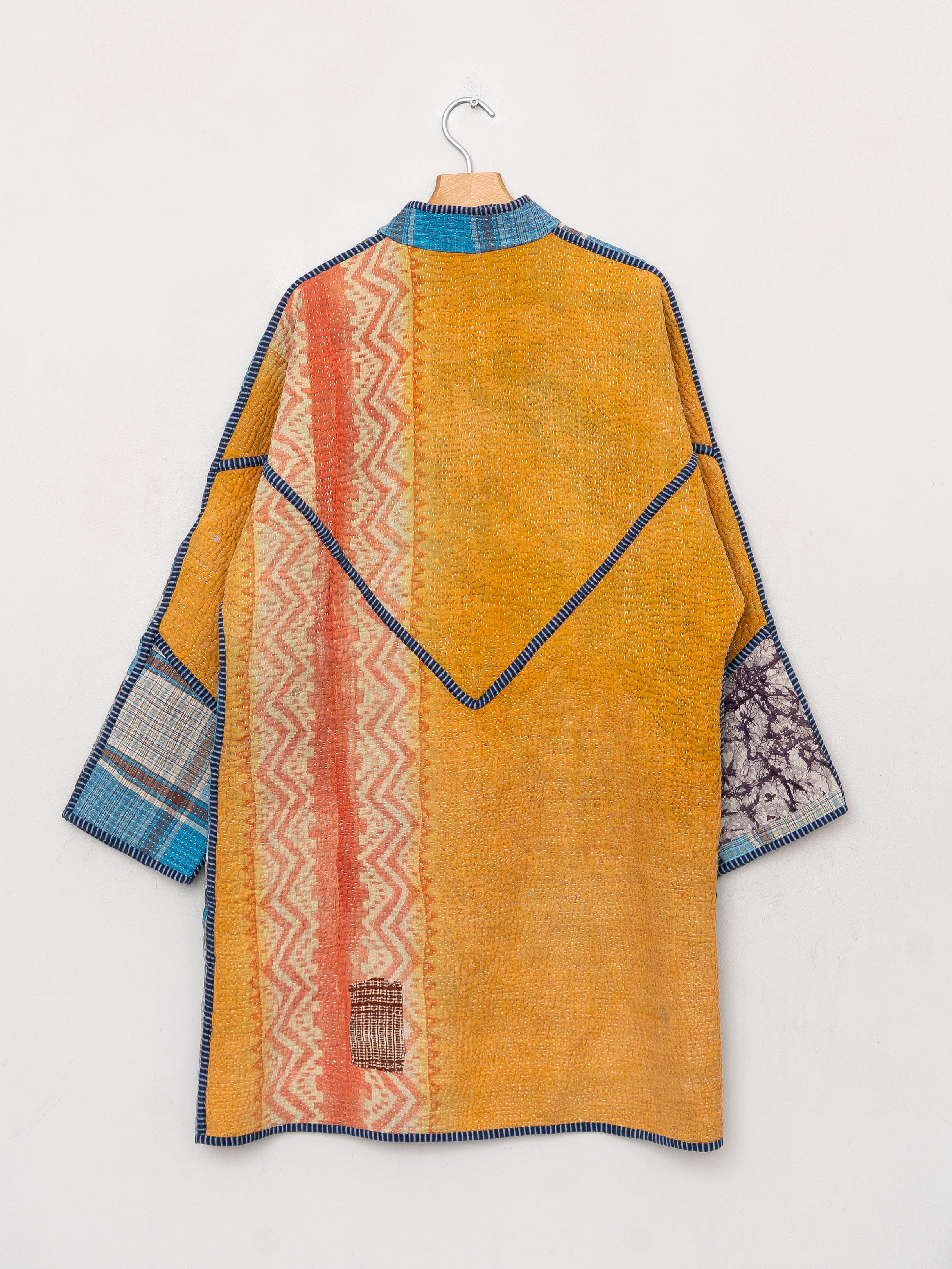 The Sai Quilted Patchwork Kantha Coat