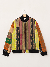 The Veda Quilted One-of-a-Kind Bomber Jacket - Large