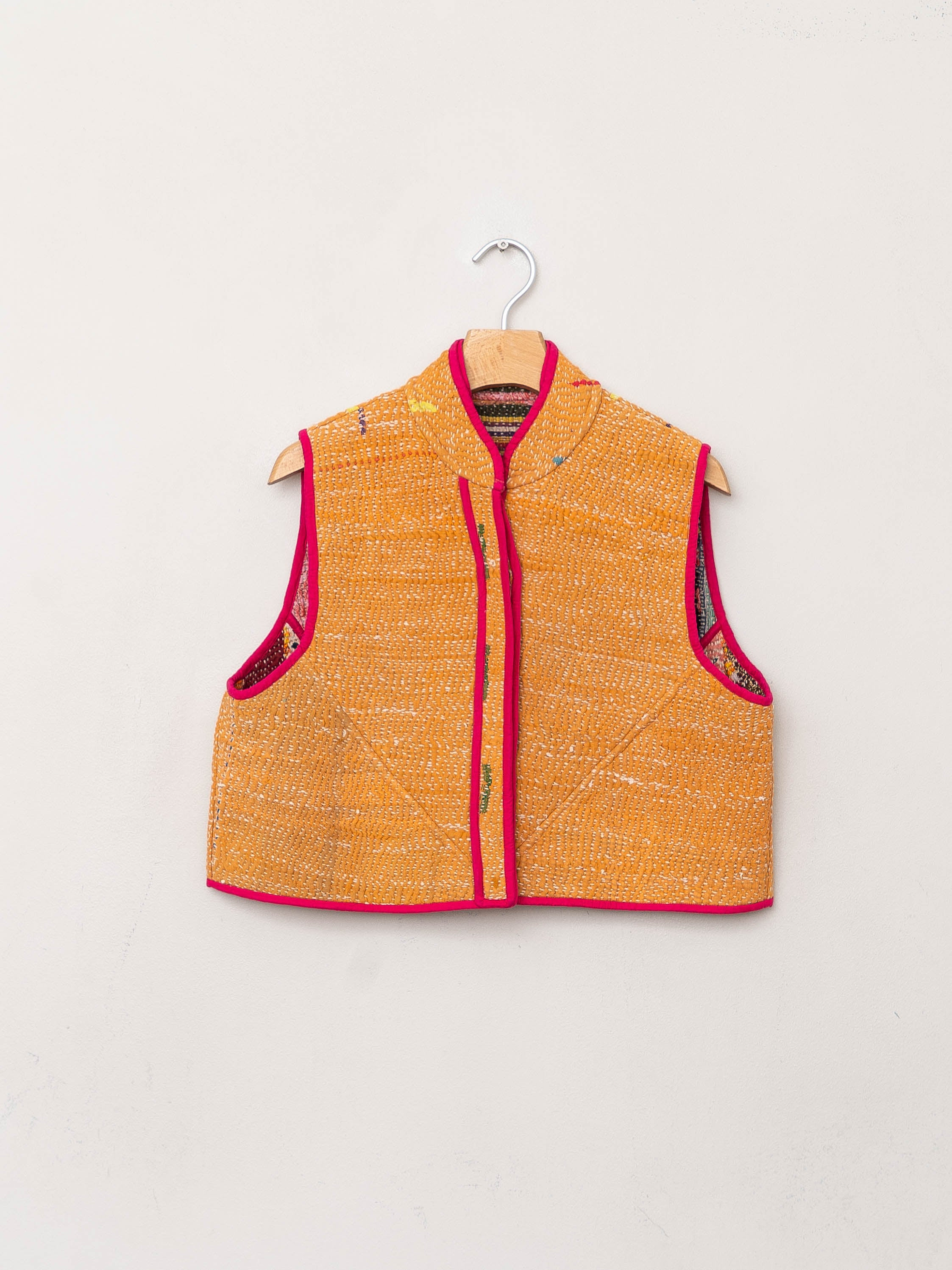 The Kaira Quilted Patchwork Kantha Vest