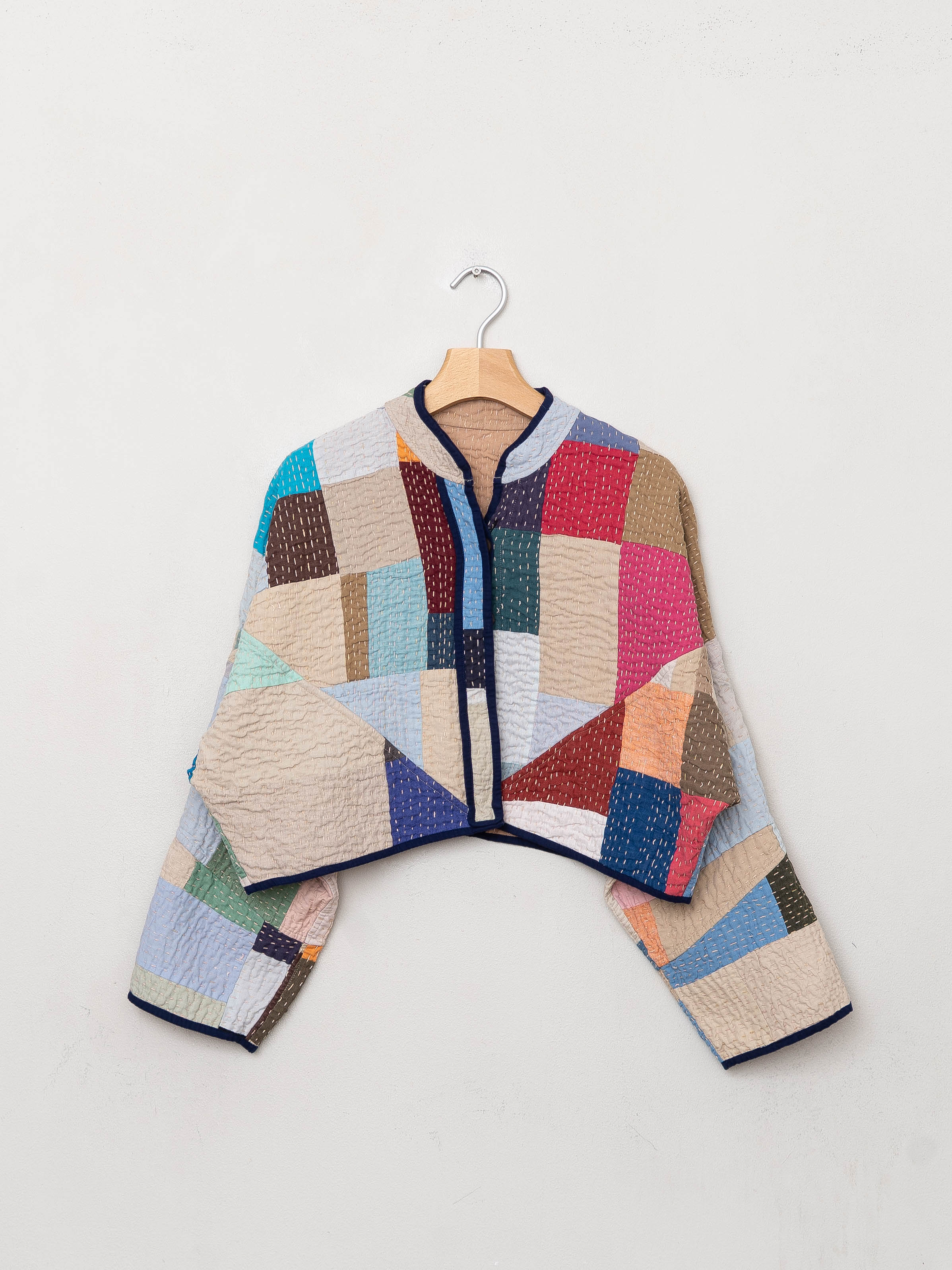 The Kaira Cropped Patchwork Ralli Quilt Jacket