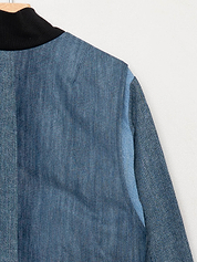 The Veda Denim Bomber Jacket - Medium