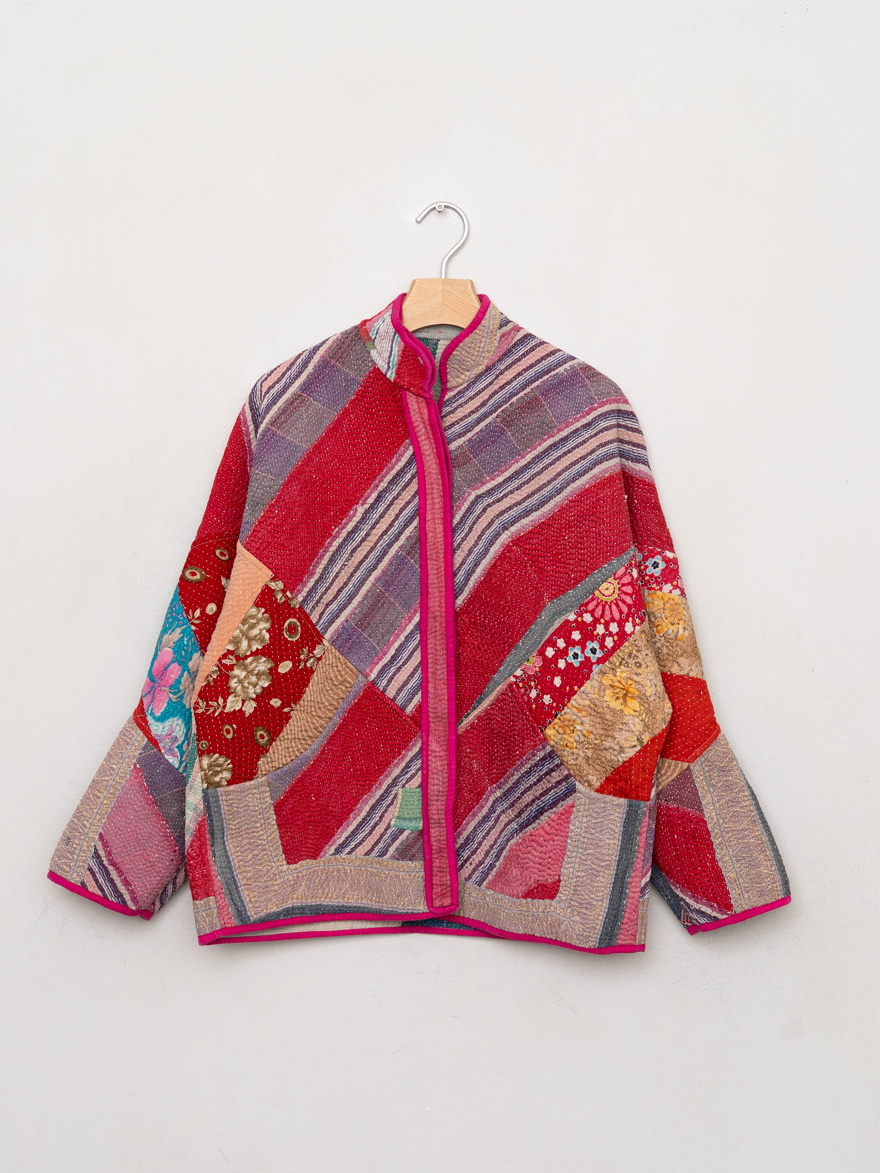 The Ladhiya Quilted Patchwork Kantha Jacket