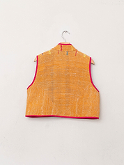 The Kaira Quilted Patchwork Kantha Vest