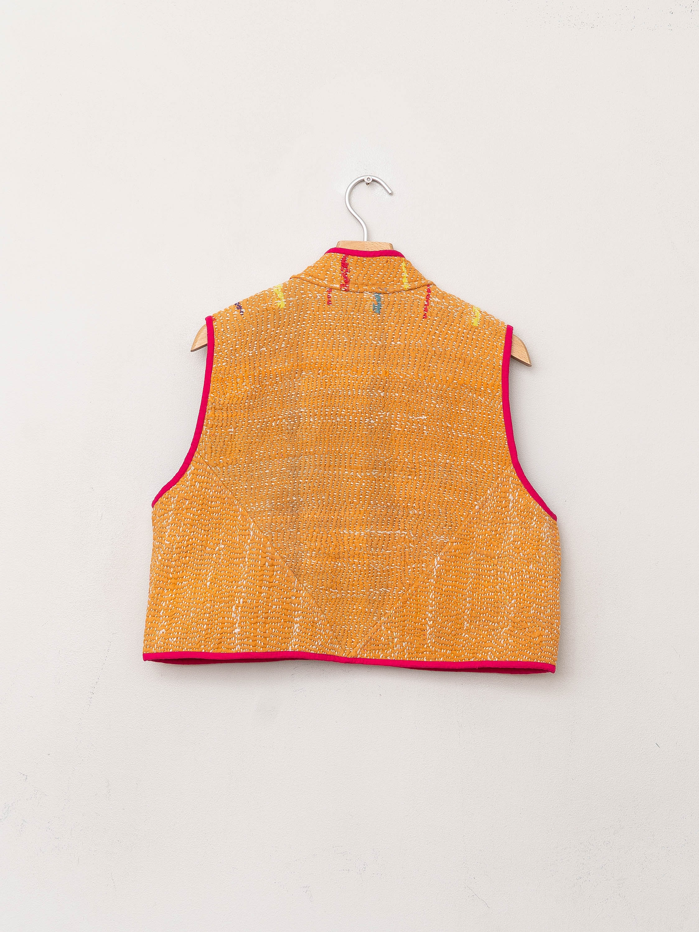 The Kaira Quilted Patchwork Kantha Vest