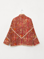 The Ladhiya Petite Quilted Indigo Kantha Jacket