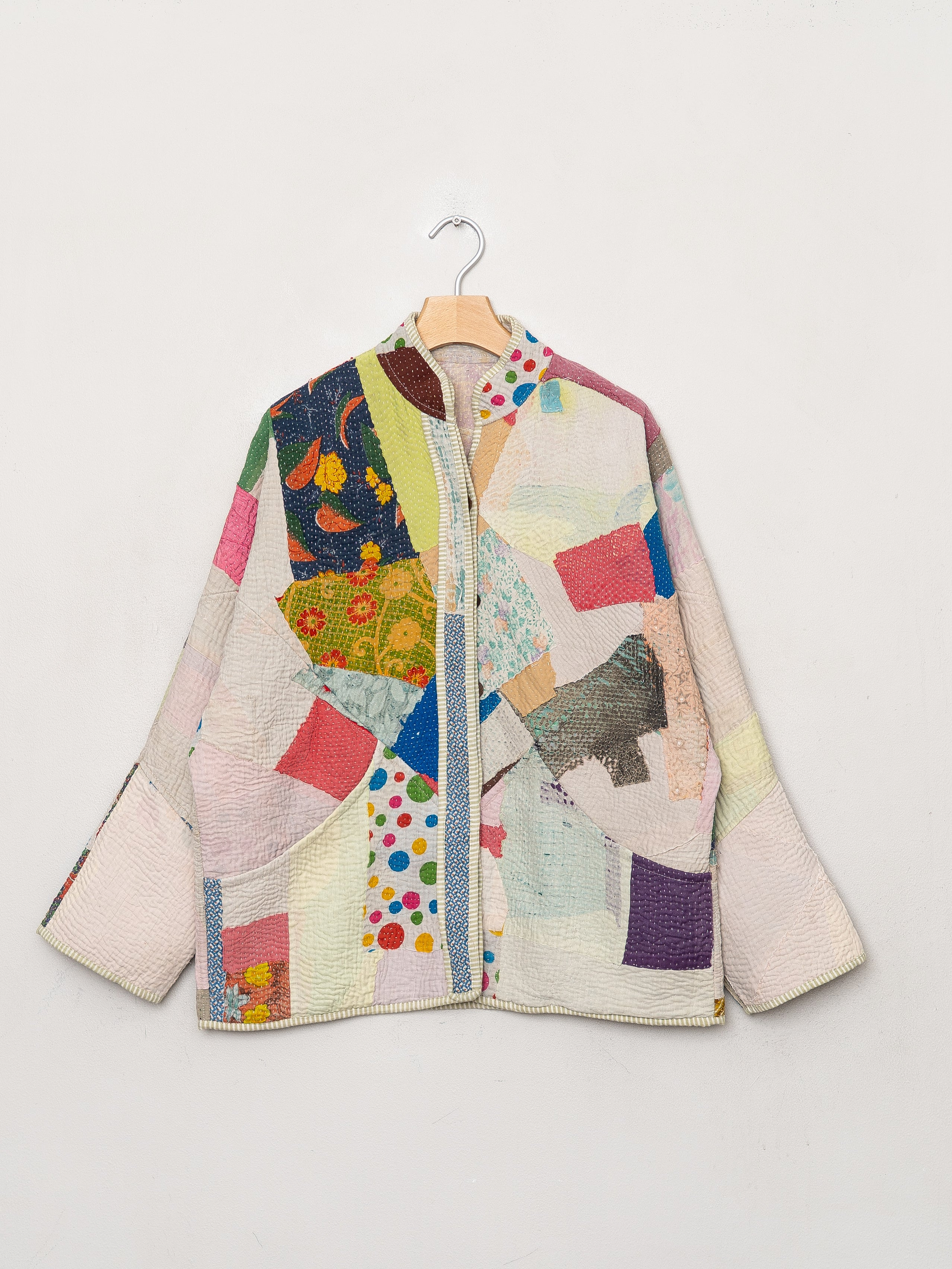 The Ladhiya Quilted Patchwork Kantha Jacket