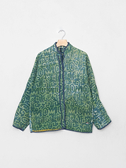 The Ladhiya Quilted Indigo Kantha Jacket