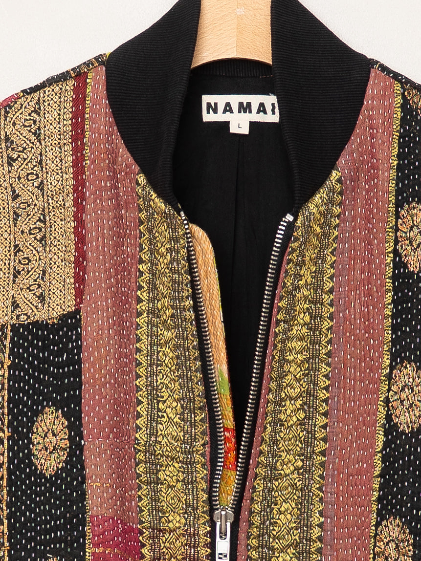 The Veda Quilted One-of-a-Kind Bomber Jacket - Large