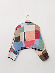 The Kaira Cropped Patchwork Ralli Quilt Jacket