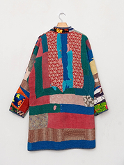 The Sai Quilted Patchwork Kantha Coat