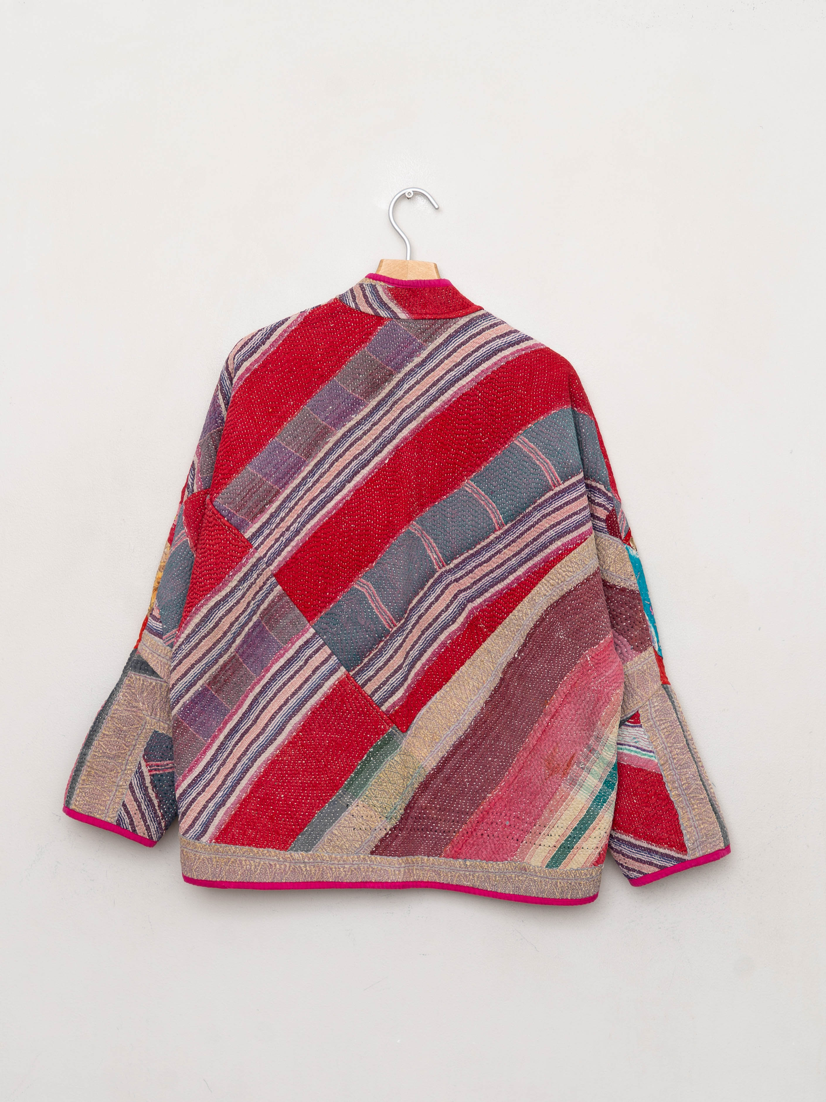 The Ladhiya Quilted Patchwork Kantha Jacket