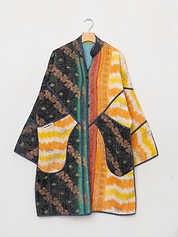 The Sai Quilted Patchwork Kantha Coat