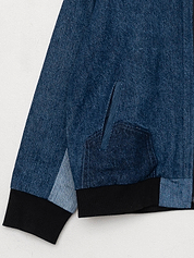 The Veda Denim Bomber Jacket - Medium