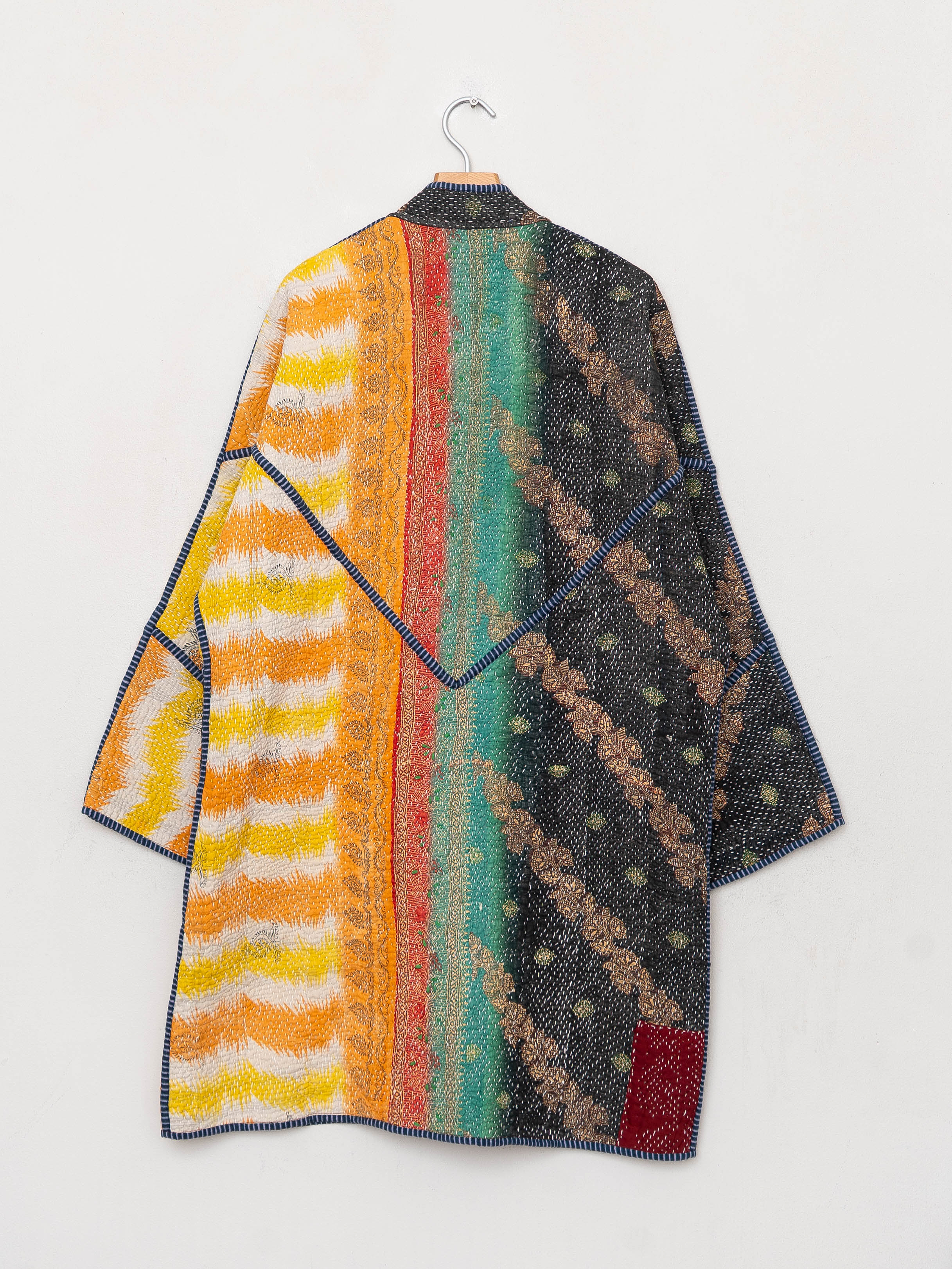 The Sai Quilted Patchwork Kantha Coat
