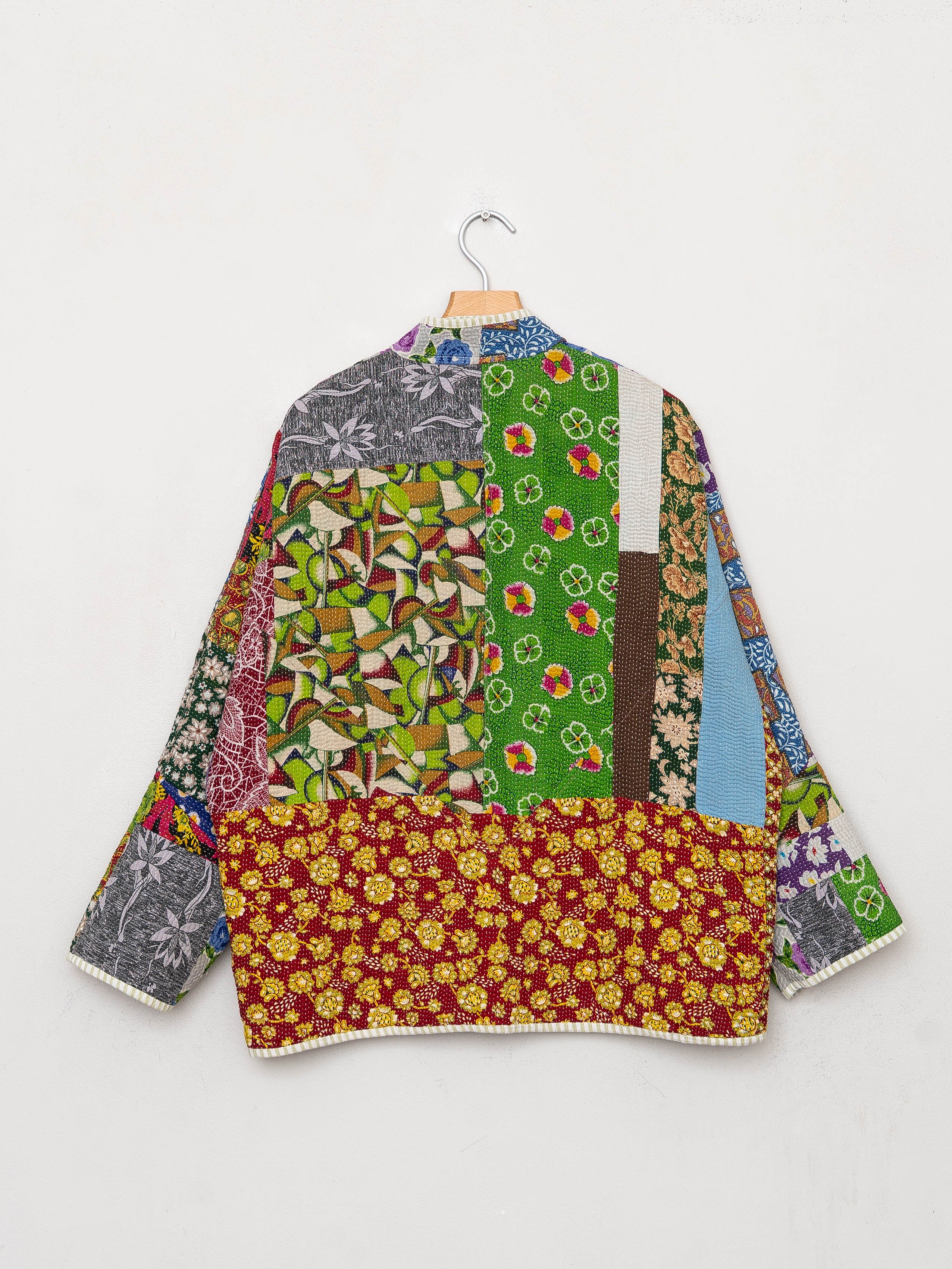 The Ladhiya Quilted Patchwork Kantha Jacket