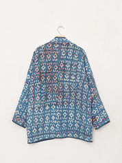 The Narmada Quilted Indigo Kantha Jacket