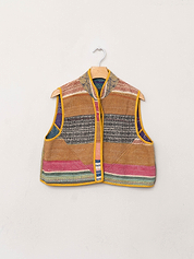 The Kaira Quilted Patchwork Kantha Vest