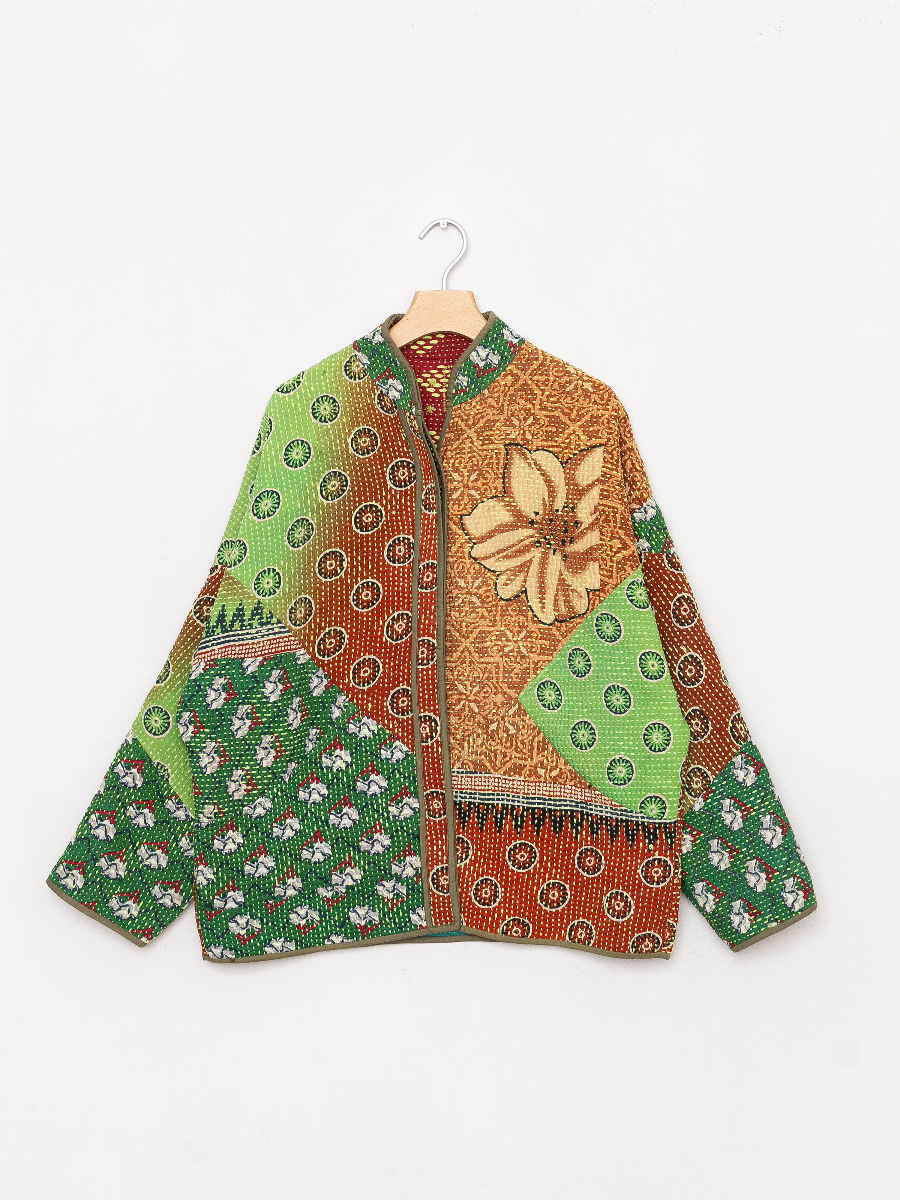 The Ladhiya Quilted Patchwork Kantha Jacket