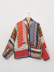The Ladhiya Quilted Patchwork Kantha Jacket