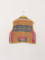 The Kaira Quilted Patchwork Kantha Vest