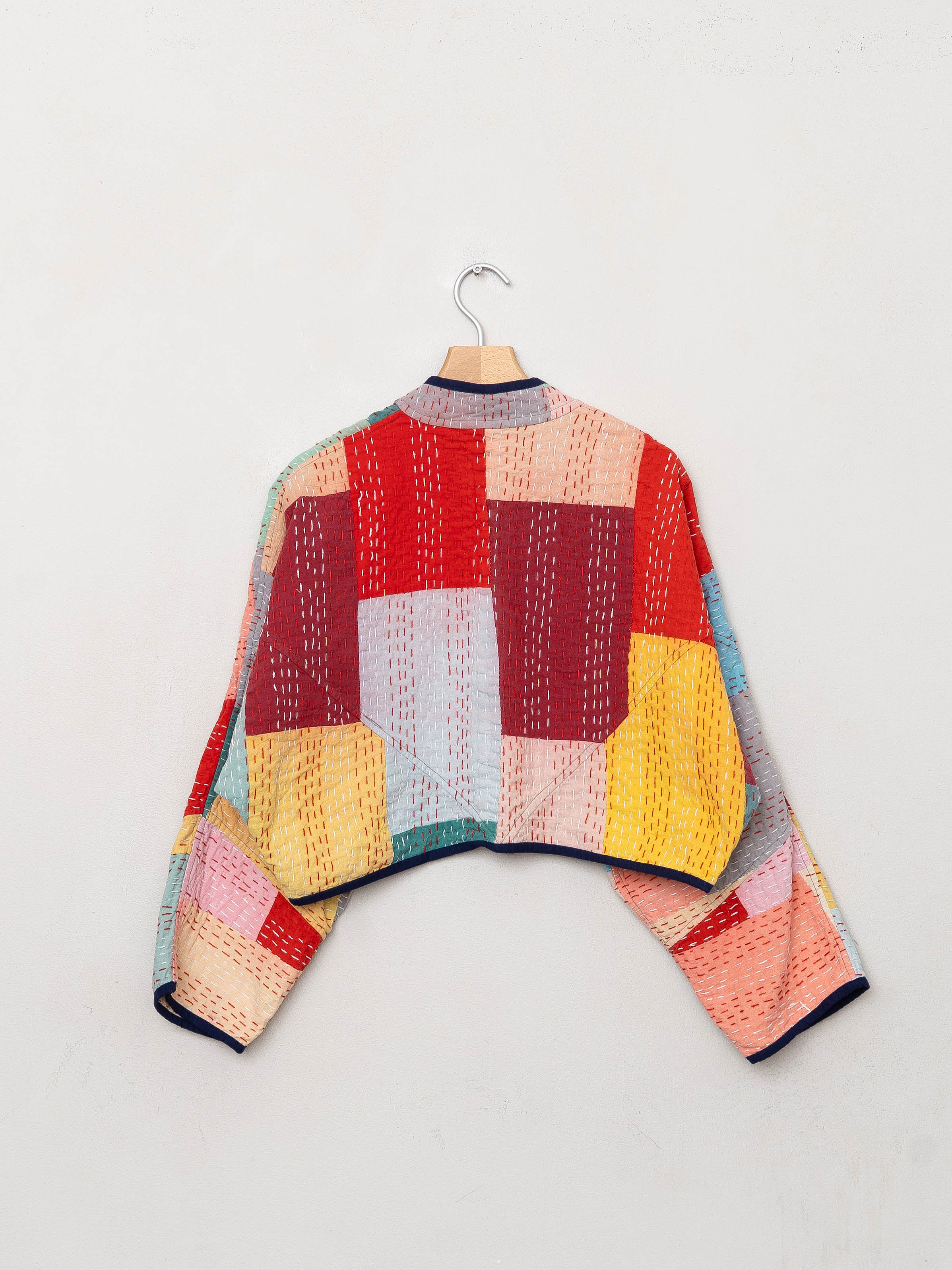 The Kaira Cropped Patchwork Ralli Quilt Jacket