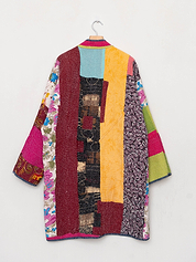 The Sai Quilted Patchwork Kantha Coat