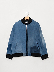 The Veda Denim Bomber Jacket - Medium