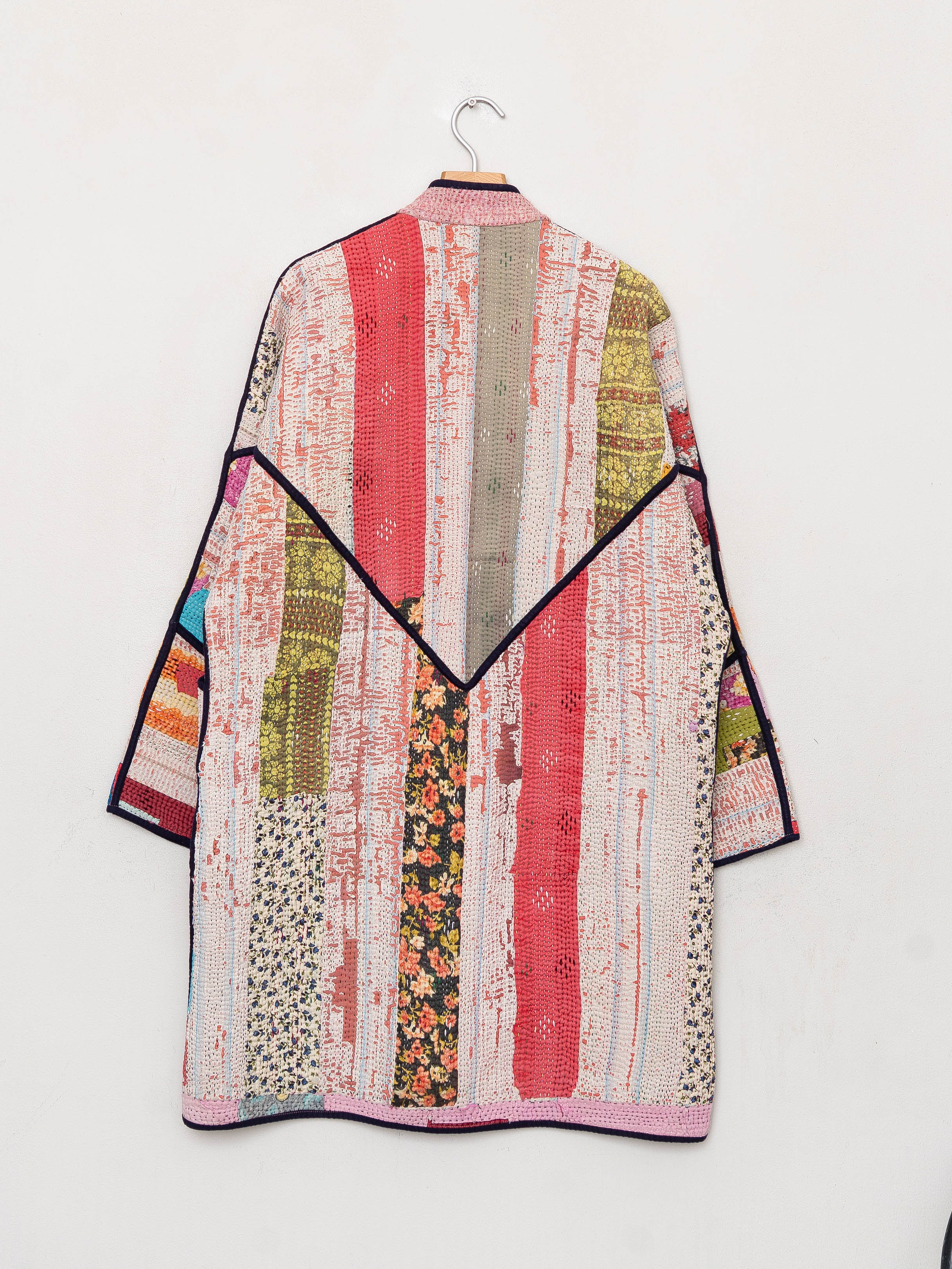 The Sai Quilted Patchwork Kantha Coat