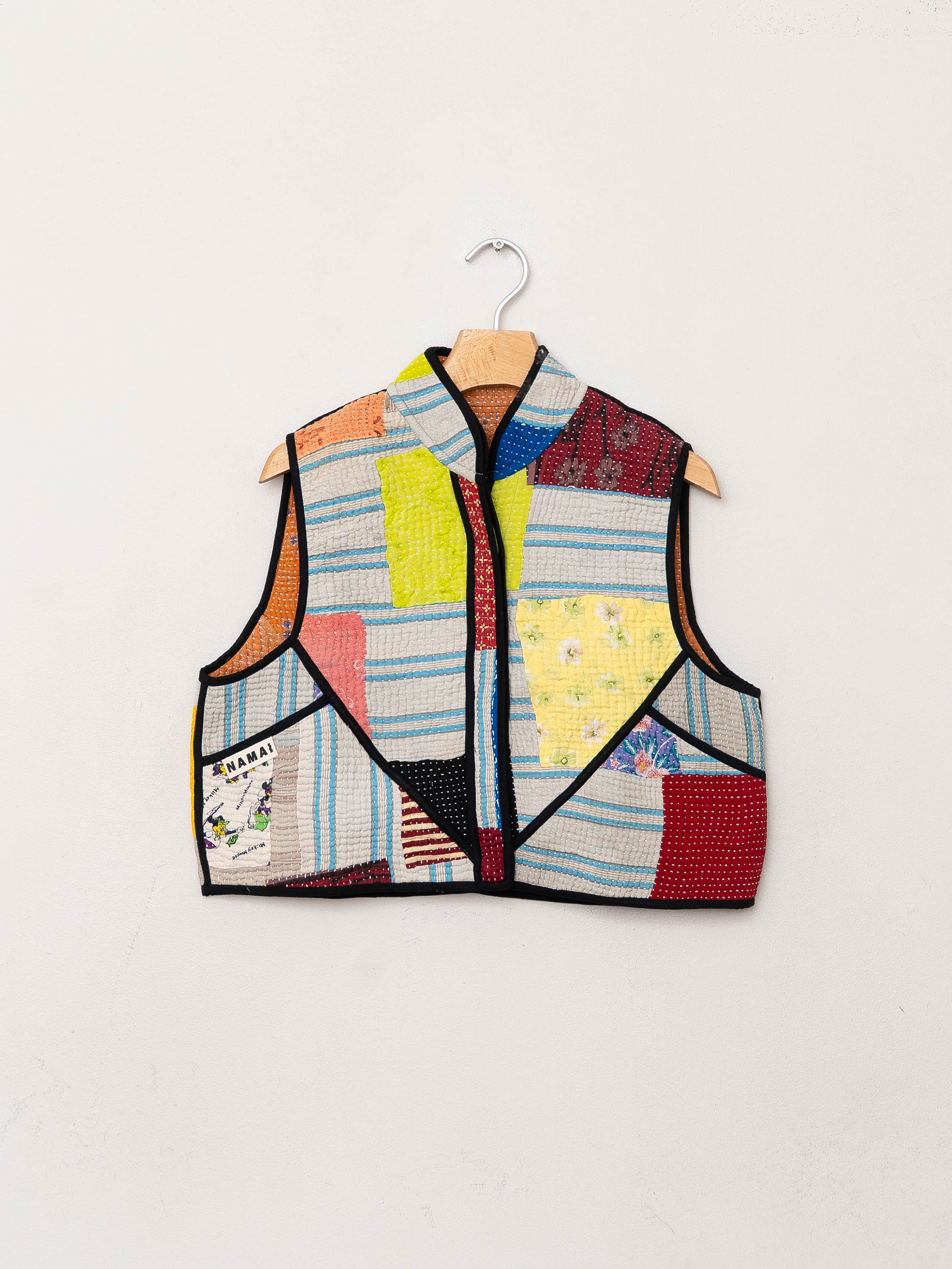The Kaira Quilted Patchwork Kantha Vest