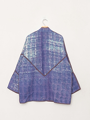 The Narmada Quilted Indigo Kantha Jacket