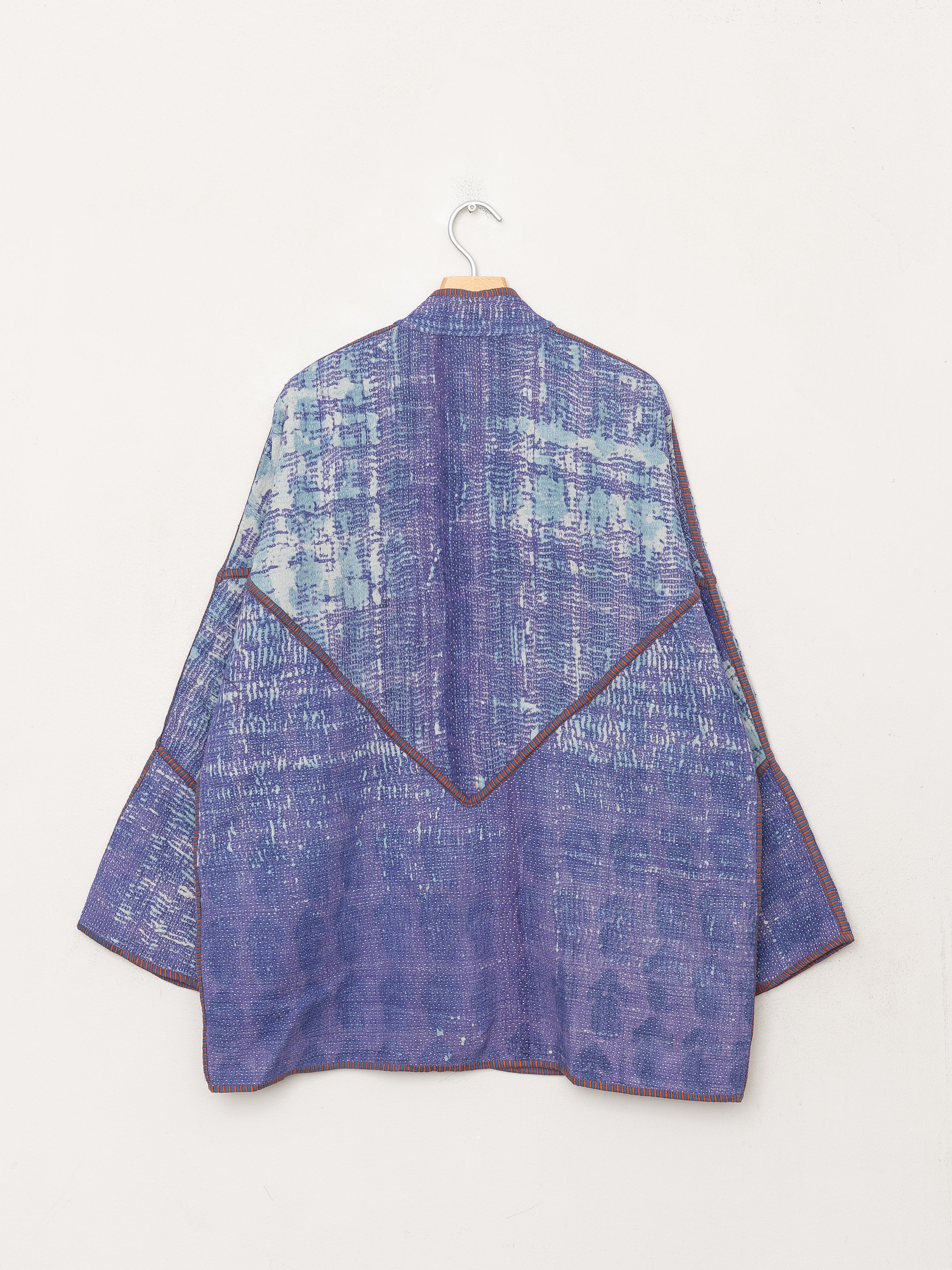 The Narmada Quilted Indigo Kantha Jacket