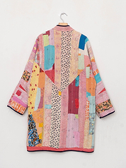 The Sai Quilted Patchwork Kantha Coat