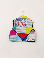 The Kaira Quilted Patchwork Kantha Vest
