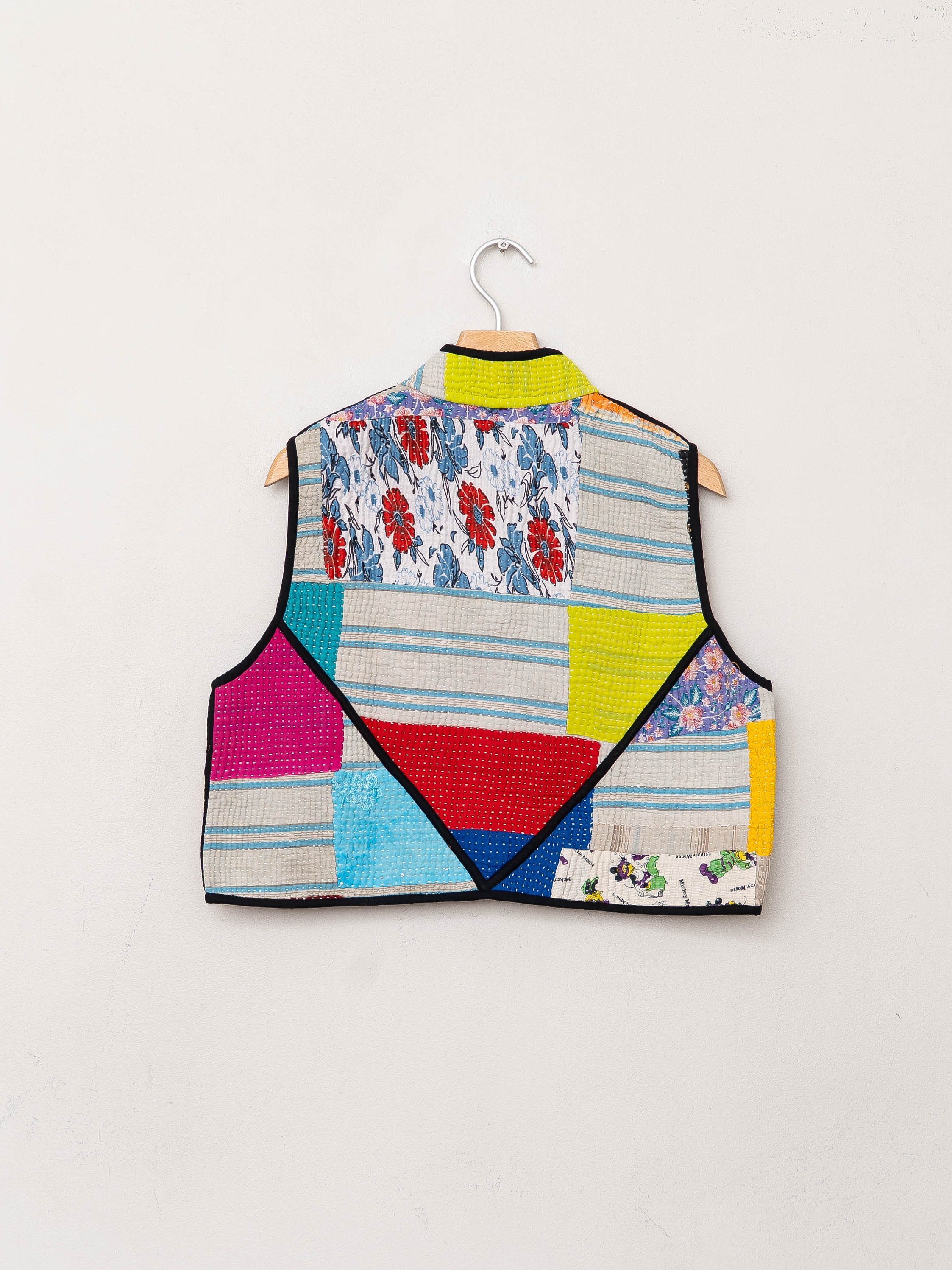 The Kaira Quilted Patchwork Kantha Vest