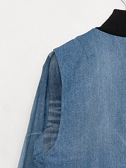 The Veda Denim Bomber Jacket - Medium