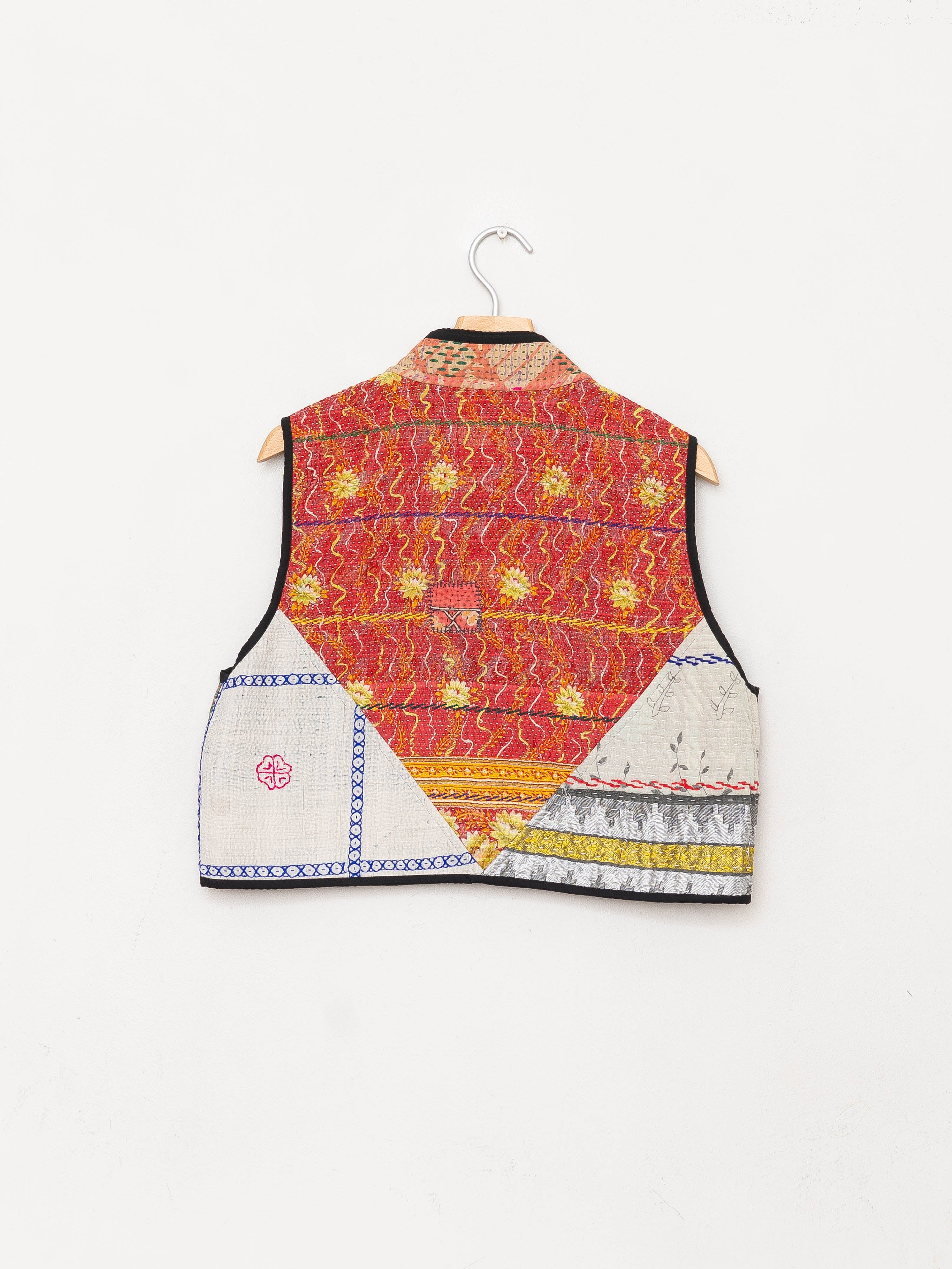 The Kaira Quilted Patchwork Kantha Vest