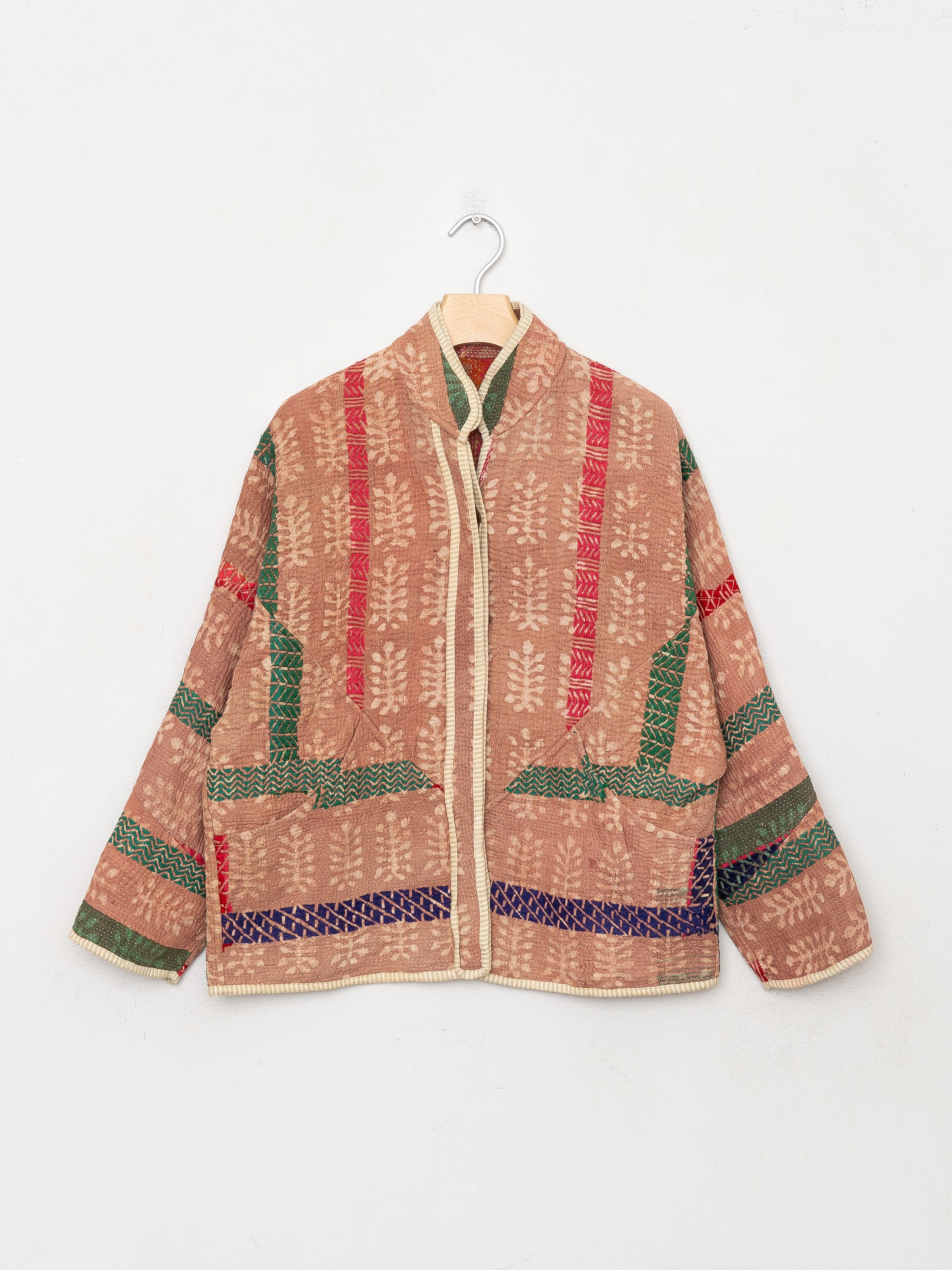 The Ladhiya Petite Quilted Indigo Kantha Jacket