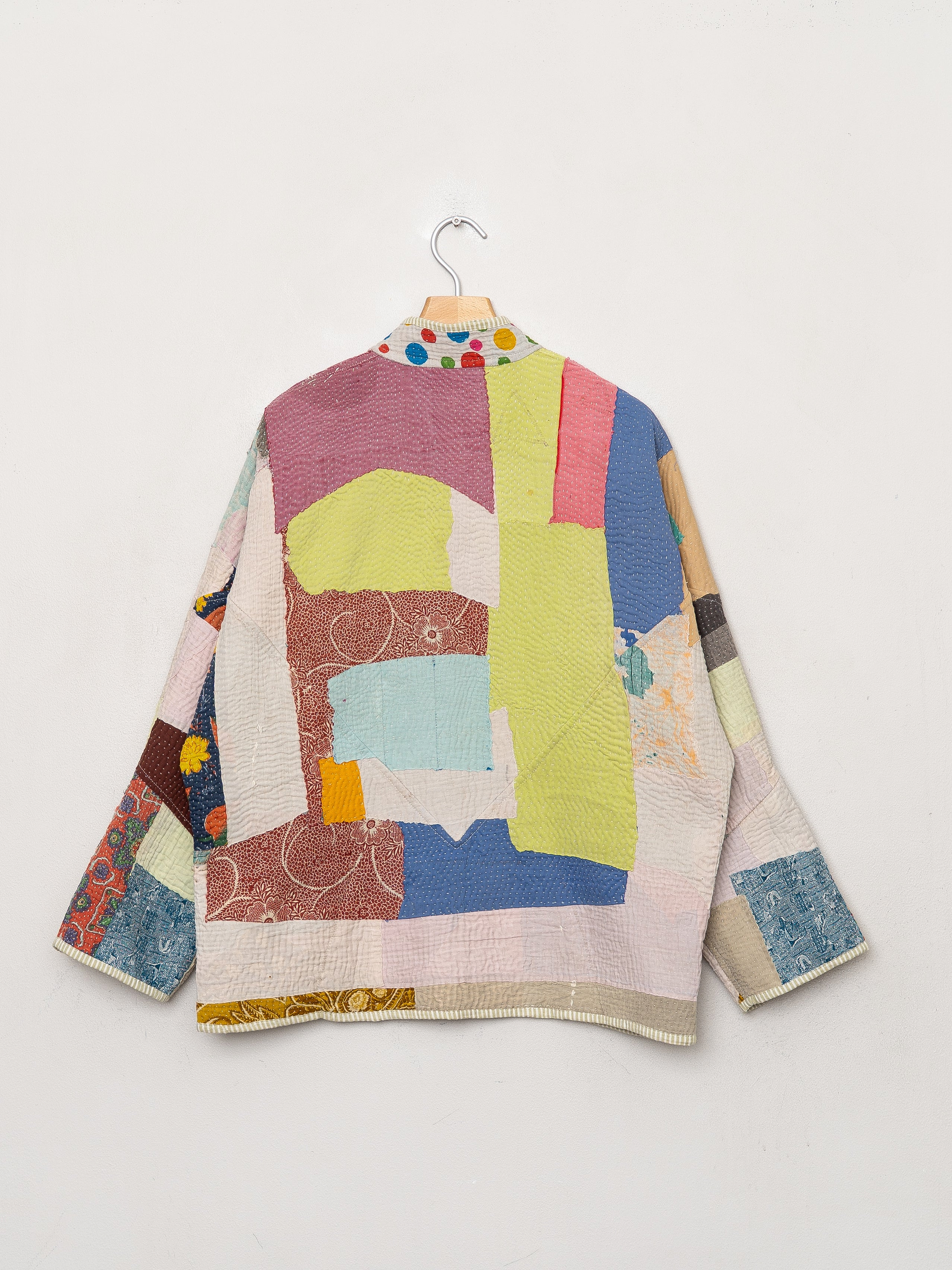 The Ladhiya Quilted Patchwork Kantha Jacket