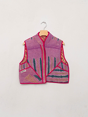 The Kaira Quilted Patchwork Kantha Vest