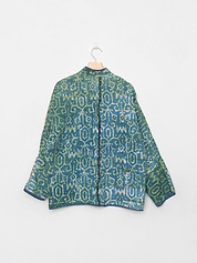 The Ladhiya Quilted Indigo Kantha Jacket