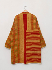 The Sai Quilted Patchwork Kantha Coat
