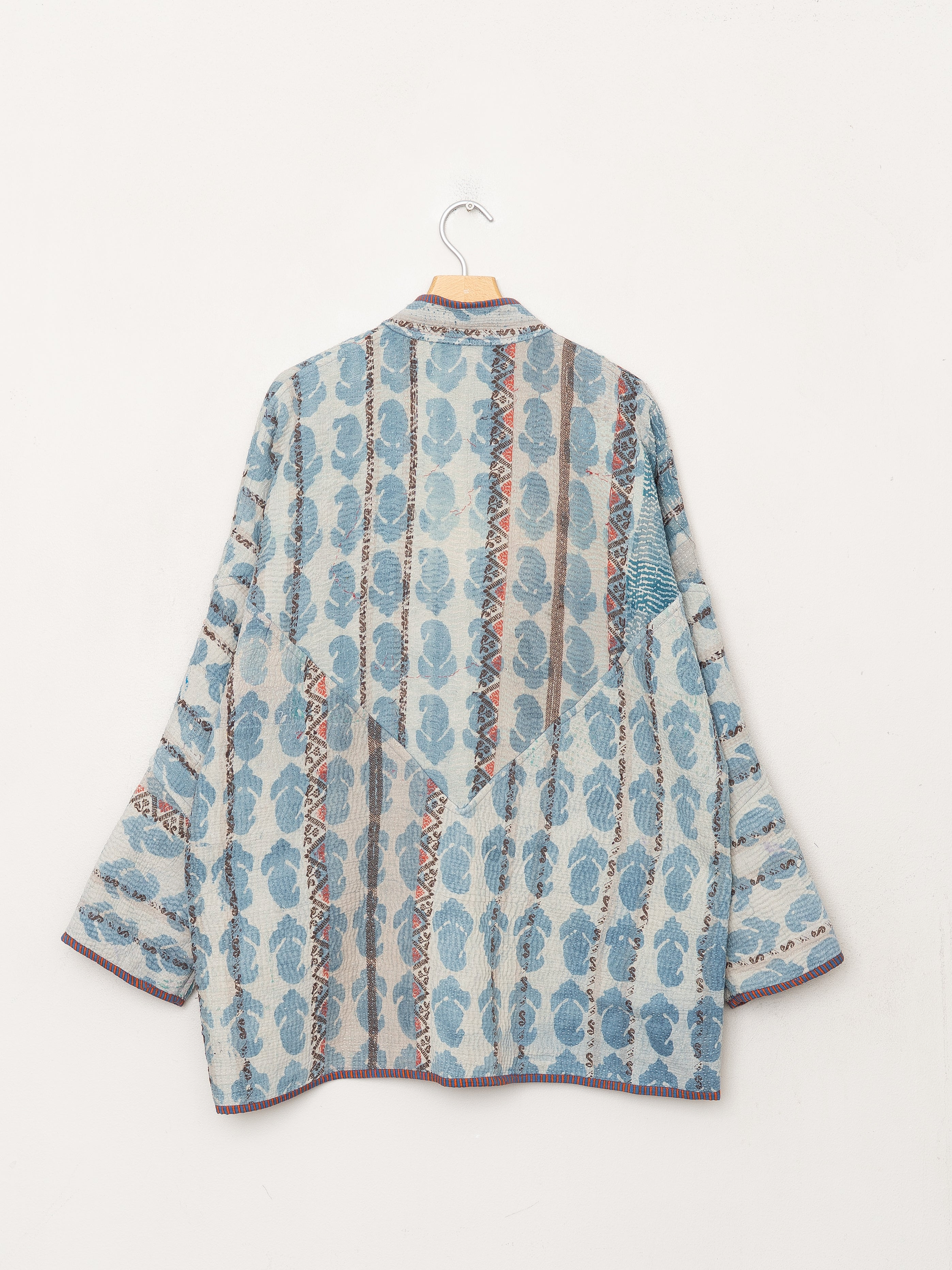 The Narmada Quilted Indigo Kantha Jacket